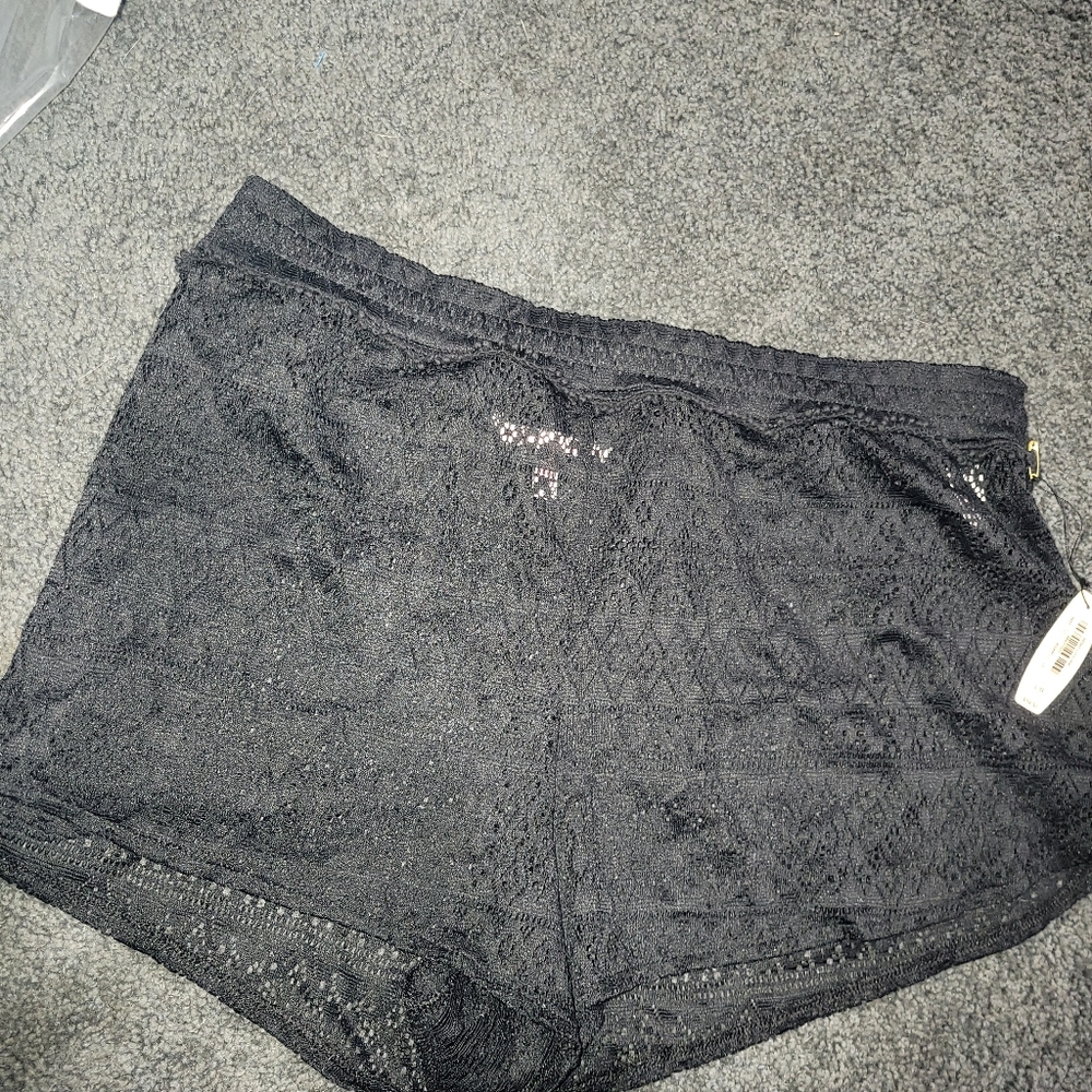 Victoria's Secret black lace shorts